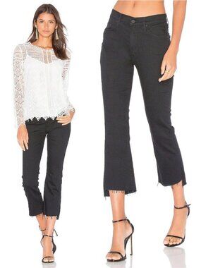 MOTHER Insider Crop Step Fray Jeans Size 26 Not Guilty